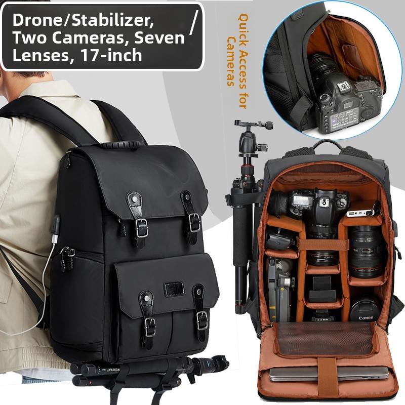 Drone Camera Professional - Professional DSLR Camera Bag Backpack Large