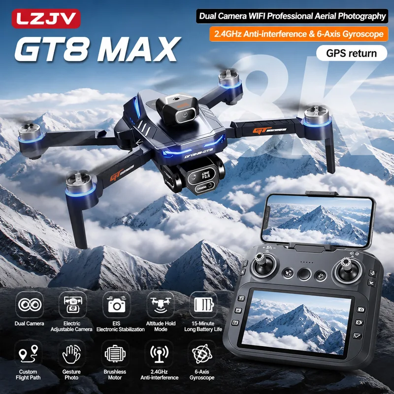 GT8 Max Foldable Drone 8K HD P - đánh giá và giá Drone Camera Professional
