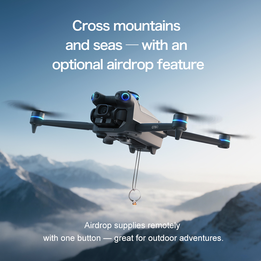 NEW GT60 Mini Drone Dual Camer - đánh giá và giá Drone Camera Lens