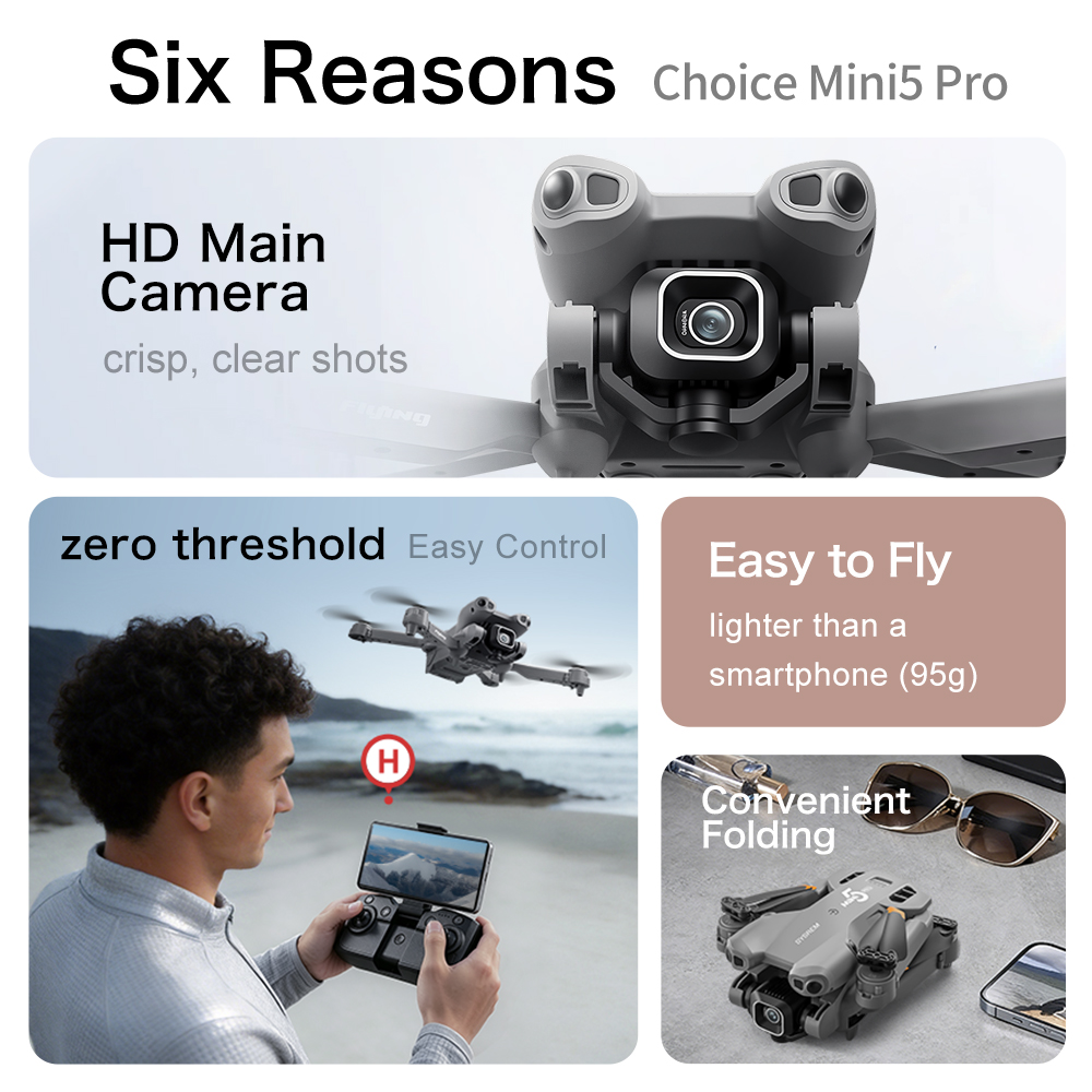 Original Mini 5 Drone 8K HD Du - đánh giá và giá Drone Camera Vlog