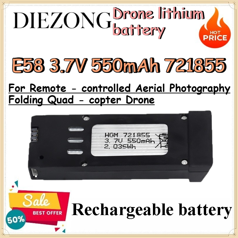 E58 3.7V 550mAh 721855 Drone l - đánh giá và giá Eachine Drone E58